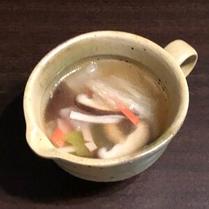 ごぼう入り中華スープ